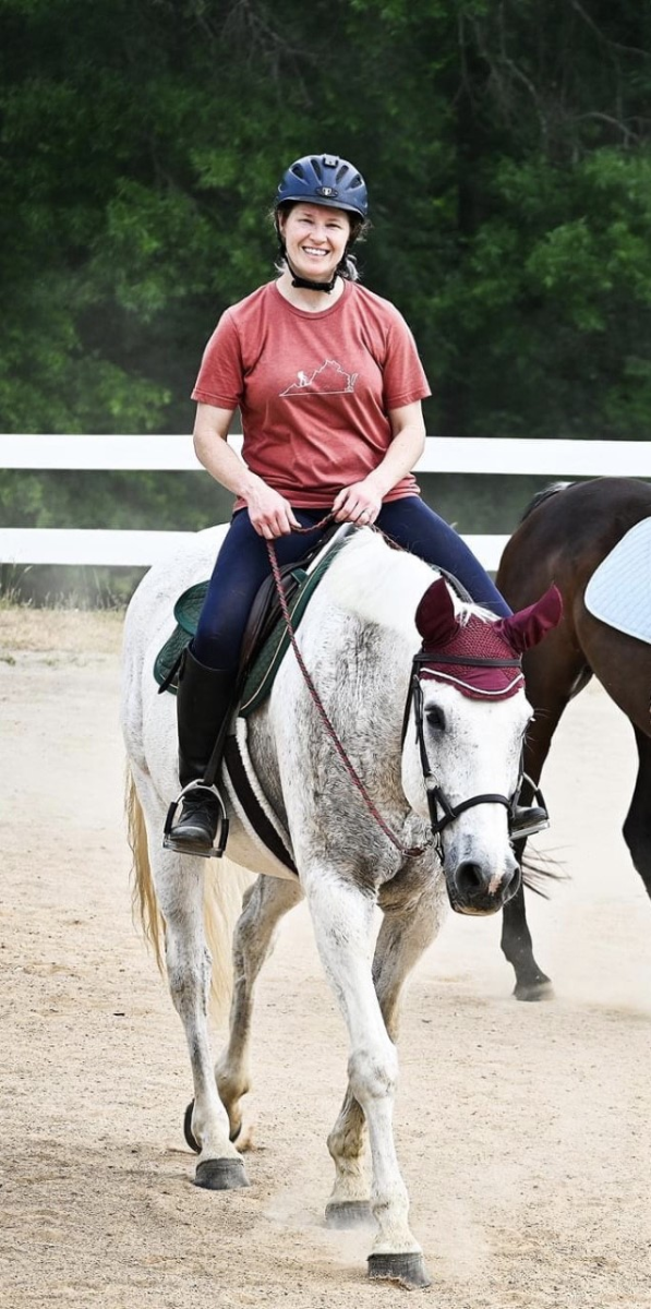 CHoR occupational therapist Maggie Hendricks riding a horse