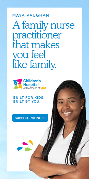 Digital ad featuring CHoR nurse practitioner Maya Vaughan