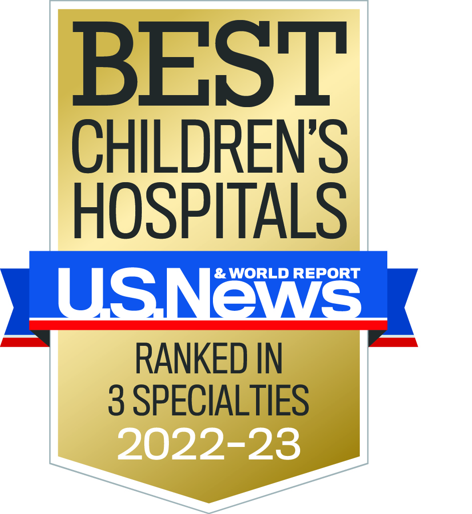U.S. News & World Report Best Children's Hospitals Badge
