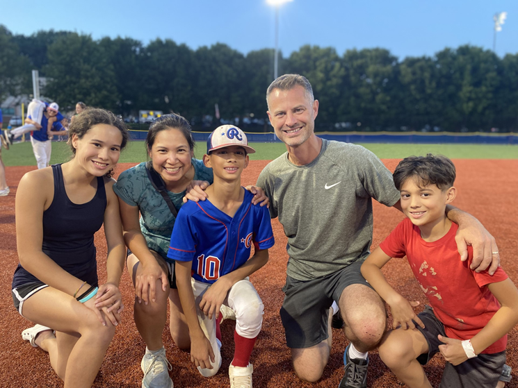 CHoR patient Lucca with his family after a baseball game