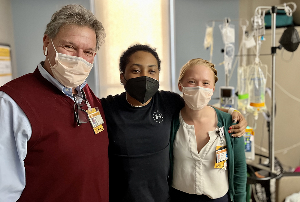 Patient Walter Davis with his CHoR doctors Dr. Laver and Dr. Krieger