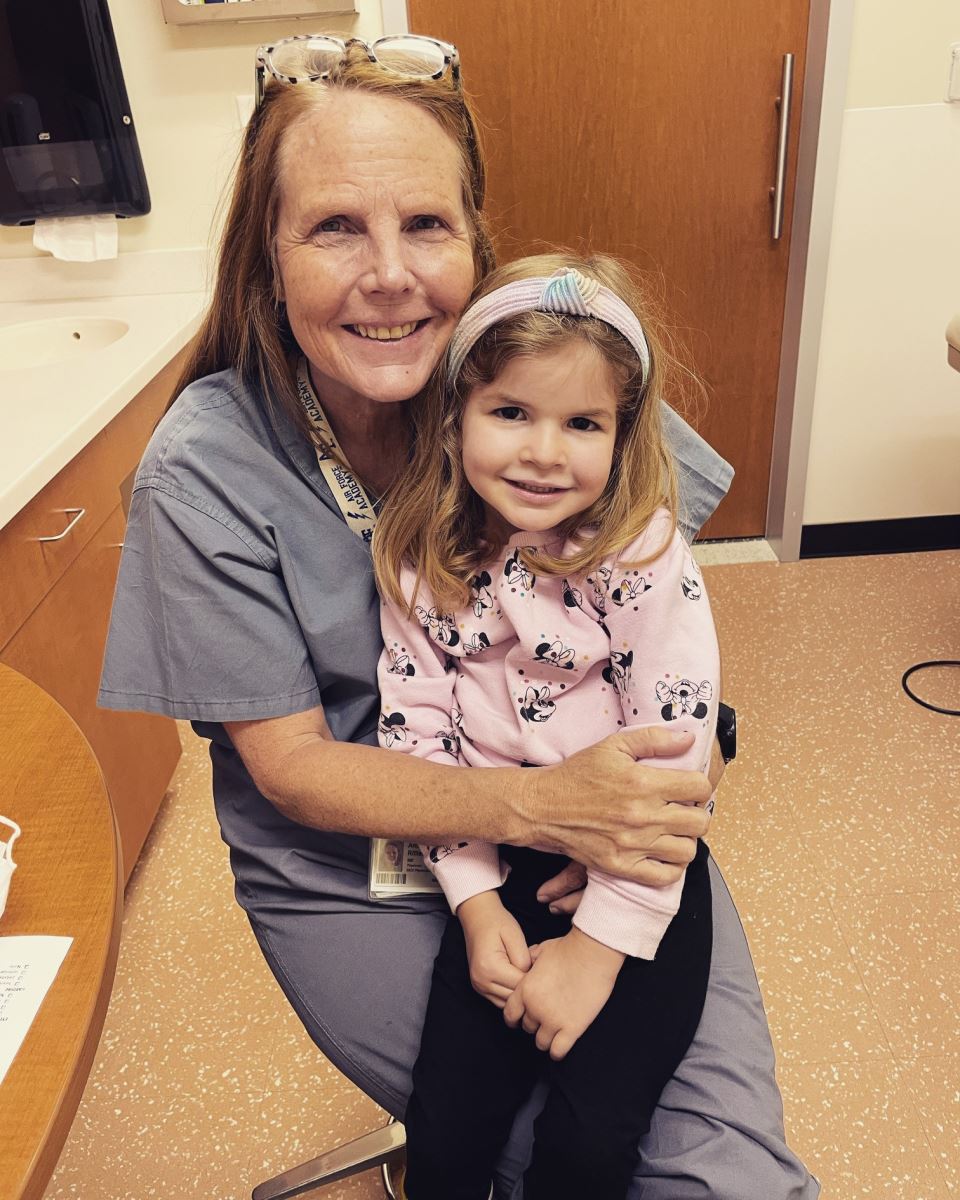 CHoR patient Madison with her neurosurgeon Dr. Ann Ritter