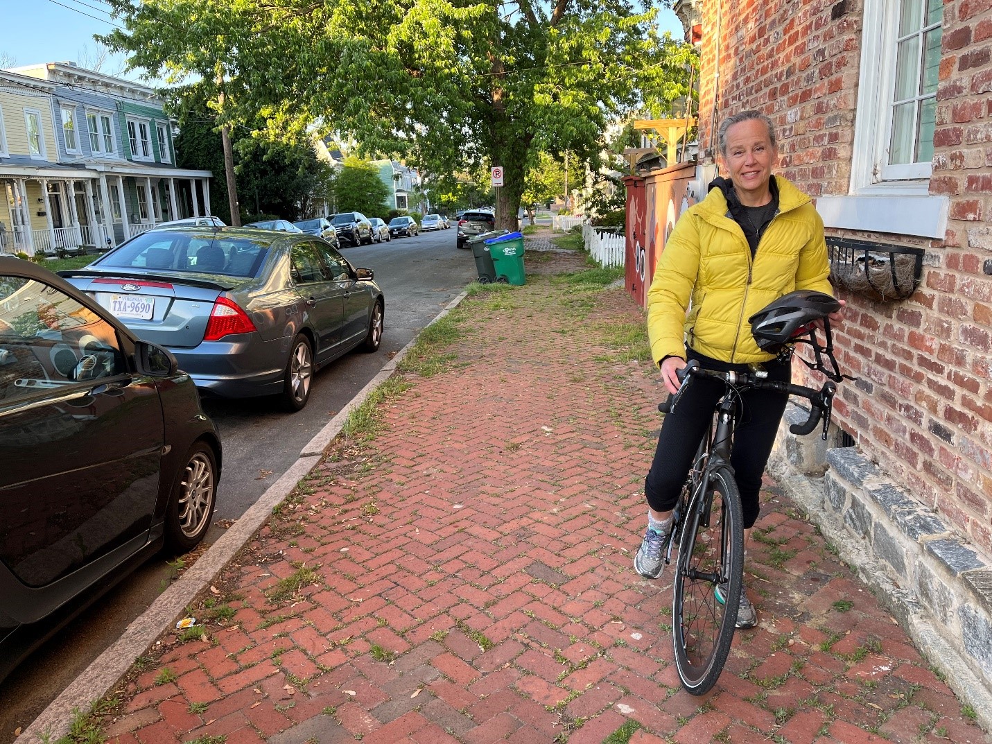 CHoR researcher Elizabeth Olmsted on her bike