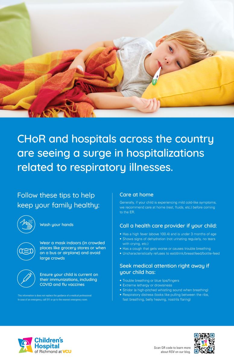Poster with symptoms of respiratory illness