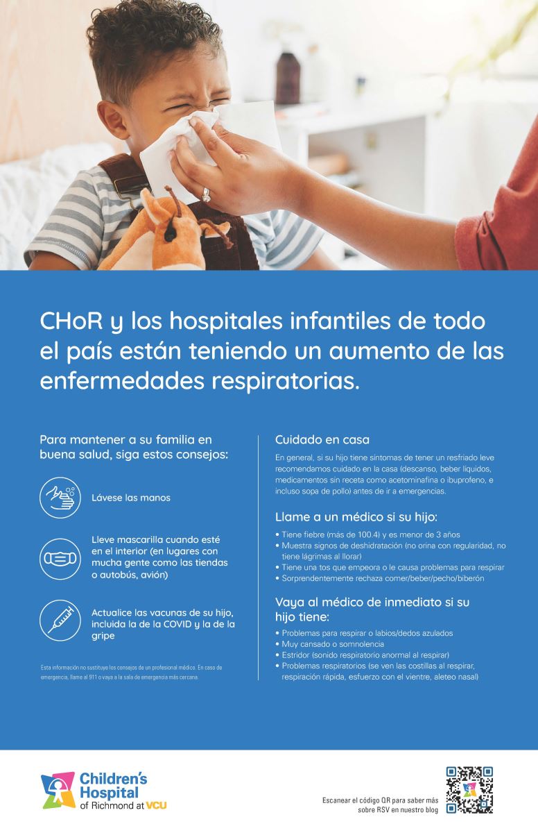 Poster with RSV info in Spanish