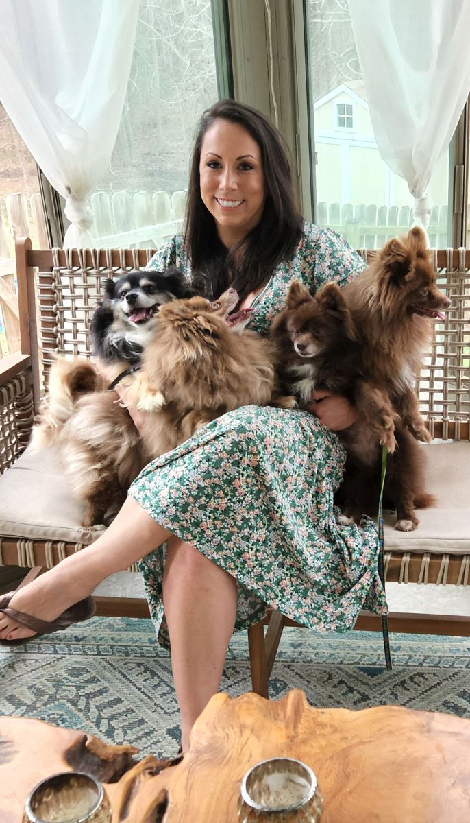 CHoR occupational therapist Samantha Parker with her dogs