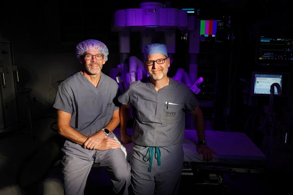 Dr. Tony Herndon and Dr. David Lanning in the OR at Children's Hospital of Richmond at VCU on September 30, 2025.