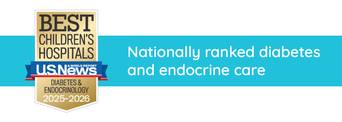 Badge with USNWR ranking for diabetes